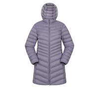 Mountain Warehouse 'Florence' Womens Long Padded Jacket Water Resistant Winter Coat Purple Polyamide - Size 14 UK