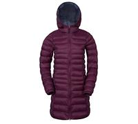 Mountain Warehouse Florence Womens Winter Long Padded Jacket - Water Resistant Rain Coat, Lightweight Puffer Jacket, Warm, 30C Heat Rating - for Outdoors, Walking Burgundy Women's Size 14