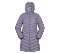 Mountain Warehouse Florence Womens Winter Long Padded Jacket - Water Resistant Rain Coat, Lightweight Puffer Jacket, Warm, 30C Heat Rating - for Outdoors, Walking Dusky Purple Women's Size 10