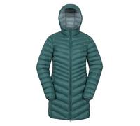 Mountain Warehouse Florence Womens Winter Long Padded Jacket - Water Resistant Rain Coat, Lightweight Puffer Jacket, Warm, 30C Heat Rating - for Outdoors, Walking Green Women's Size 14