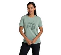 Mountain Warehouse Forest Bear Womens Loose Fit T-Shirt - Breathable & Lightweight Ladies Tee Shirt - Autumn Winter Walking, Holiday & Outdoors Khaki Women's Size 8