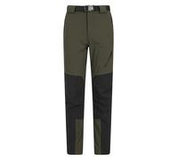 Mountain Warehouse Mens Trekking Trousers - Water Resistant, Stretch Fabric, UV50+ Protection Green (Short Length) Men's W40