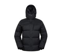 Mountain Warehouse Frost Mens Padded Down Jacket - Water Resistant, Ripstop, Waterproof Zips, Adjustable Fit Outerwear, Thermal Tested -50C- Clothing for Camping, Winter Jet Black 3XL