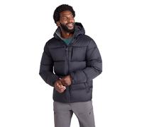 Mountain Warehouse Frost Mens Padded Down Jacket - Water Resistant, Ripstop, Waterproof Zips, Adjustable Fit Outerwear, Thermal Tested -50C- Clothing for Camping, Winter Jet Black XL