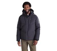 Mountain Warehouse Frost Tech Mens Down Padded Jacket - Water-Resistant Parka with Detachable Hood, Thermal tested -40°C - Autumn Winter Camping, Outdoors & Travelling Grey L
