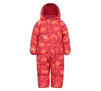 Mountain Warehouse Frosty Thick Padded Ski Suit - Half Fleece Lined,Toddler Hooded Snowsuit, Winter Printed Children Snowsuit Red Baby Size 18-24 Months