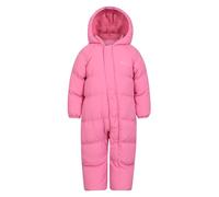 Mountain Warehouse Frosty Thick Padded Ski Suit - Half Fleece Lined,Toddler Hooded Snowsuit, Winter Printed Children Snowsuit Pink Baby Size 6-12 Months