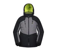 Mountain Warehouse Galactic Kids Waterproof Ski Jacket - Detachable Hood, Taped Seams, Breathable, Integrated Snowskirt - Winter, Skiing, Snowboarding Dark Grey Kids Size 11-12 Years