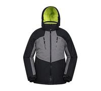 Mountain Warehouse Galactic Kids Waterproof Ski Jacket - Detachable Hood, Taped Seams, Breathable, Integrated Snowskirt - Winter, Skiing, Snowboarding Dark Grey Kids Size 7-8 Years