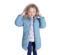Mountain Warehouse Galaxy Fleece Lined Kids Padded Jacket - Water Resistant Puffer Coat with Faux Fur Hood, Girls & Boys - For Autumn, Winter, Travelling, Hiking Teal Kids Size 11-12 Years