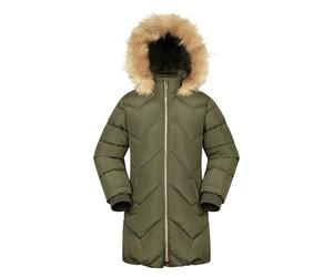 Mountain Warehouse Galaxy Kids Padded Hooded Jacket | Water Resistant & Puffer Fleece Lined Coat with Faux Fur Hood, Insulated for Warmth, Suitable for Girls, Boys, Cold Weather
