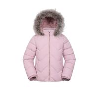 Mountain Warehouse Galaxy Kids Short Padded Jacket - Water-resistant Coat with Fleece Lined Pocket, Boys & Girls - Autumn Winter Outdoors, Travelling & Hiking Pink Teen Size 13 Years