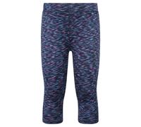 Mountain Warehouse Girls Kayleigh Space Dye 3/4 Leggings - Indigo - 5-6 Years - Indigo - 97% Polyester/3% Elastane