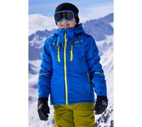 Mountain Warehouse Slalom Kids Extreme Waterproof Ski Jacket - Fleece Lined Padded Coat with Detachable Snowskirt, Boys & Girls - Winter Skiing, Sports, Walking Cobalt Kids Size 5-6 Years