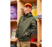 Mountain Warehouse Torrent Kids Waterproof Rain Jacket - Taped Seams Raincoat, Lightweight, Breathable, Girls & Boys - Autumn, Winter, Wet Weather Khaki (Plain) Kids Size 11-12 Years