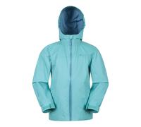 Mountain Warehouse Torrent Kids Waterproof Rain Jacket - Taped Seams Raincoat, Lightweight, Breathable, Girls & Boys Rainwear -For Autumn, Winter, Wet Weather Teal Kids Size 3-4 Years