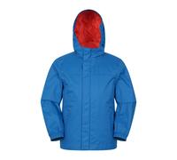 Mountain Warehouse Torrent Kids Waterproof Rain Jacket - Taped Seams Raincoat, Lightweight, Breathable, Girls & Boys - Spring Summer, Wet Weather, Hiking, Walking Bright Blue Kids Size 7-8 Years