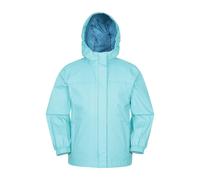 Mountain Warehouse Torrent Kids Waterproof Rain Jacket - Taped Seams Raincoat, Lightweight, Breathable, Girls & Boys - Spring Summer, Wet Weather, Walking Dark Teal Kids Size 5-6 Years