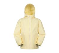 Mountain Warehouse Torrent Kids Waterproof Rain Jacket - Taped Seams Raincoat, Lightweight, Breathable, Girls & Boys - Autumn, Winter, Wet Weather Pale Yellow (Plain) Kids Size 5-6 Years