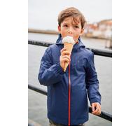 Mountain Warehouse Torrent Kids Waterproof Rain Jacket - Taped Seams Raincoat, Lightweight, Breathable, Girls & Boys - Spring Summer, Wet Weather, Walking Blue Kids Size 7-8 Years