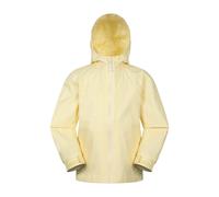 Mountain Warehouse Torrent Kids Waterproof Rain Jacket - Taped Seams Raincoat, Lightweight, Breathable, Girls & Boys - Spring Summer, Wet Weather, Walking Pale Yellow Kids Size 2-3 Years
