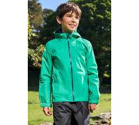 Mountain Warehouse Torrent Kids Waterproof Rain Jacket - Taped Seams Raincoat, Lightweight, Breathable, Girls & Boys - Autumn, Winter, Wet Weather Green (Plain) Kids Size 3-4 Years