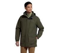 Mountain Warehouse Glacier II Long Mens Waterproof Jacket - IsoDry, Breathable & Quick Dry Rain Coat with Taped Seams & Detachable Hood - For Walking & Hiking Khaki 4XL