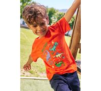 Mountain Warehouse Glow In The Dark Space Dino Kids Tee - Orange