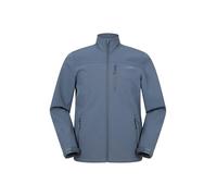 Mountain Warehouse Grasmere Mens Softshell Jacket - Water Resistant Raincoat, Breathable Mens Coat, Lightweight Jacket, Bonded Fabric - Best For Spring Summer Blue XS
