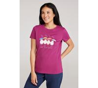 Mountain Warehouse Great British Weather II WoMens Tee Quick Dry Breathable T-Shirt Purple Cotton - Size 12 UK