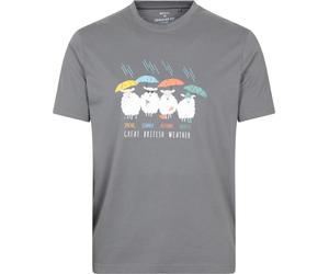Mountain Warehouse Great British Weather Mens T-Shirt - Grey - Grey - Size: XS