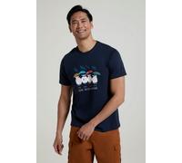 Mountain Warehouse Great British Weather Mens T-Shirt - Navy - Navy - Size: XL