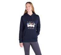 Mountain Warehouse Great British Weather Womens Regular Fit Hoodie - Cotton-Polyester Blend Jumper with Kangaroo Pocket & Drawcord - Spring, Summer & Outdoors Navy Women's Size 10