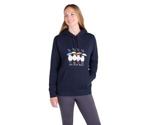 Mountain Warehouse Great British Weather Womens Regular Fit Hoodie - Cotton-Polyester Blend Jumper with Kangaroo Pocket & Drawcord - Spring, Summer & Outdoors Navy 14
