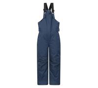 Mountain Warehouse Hakuba Kids Snow Salopettes - Waterproof Pants with Reinforced Knees & Zipped Pockets, Boys & Girls - Winter Skiing, Winter Sports, Walking Navy Kids Size 2-3 Years