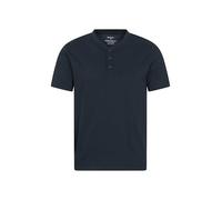 Mountain Warehouse Hasst Henley Mens T-Shirt - Lightweight & Comfortable Top with Button Neck, Casual Use - Spring, Summer, Beach, Walking, Hiking & Outdoors Navy 3XL