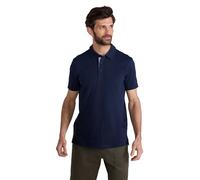 Mountain Warehouse Hasst II Mens Polo - Cotton Casual Tee Shirt with Button Neck- for Spring Summer, Outdoors, Holiday, Walking & Hiking Navy M