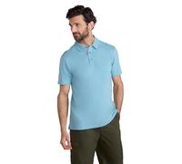 Mountain Warehouse Hasst II Mens Polo - Cotton Casual Tee Shirt with Button Neck- for Spring Summer, Outdoors, Holiday, Walking & Hiking Turquoise 4XL