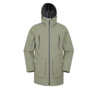Mountain Warehouse Hastings Mens Waterproof Long Jacket - Long Coat with Taped Seams, Adjustable Hood & Pockets - Spring Summer, Walking, Outdoors & Camping Pale Green 3XL