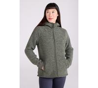 Mountain Warehouse Hayfield Fur Lined Melange Womens Full Zip Fleece - Green - Green - Size: 14