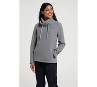 Mountain Warehouse Hebridean Womens Cowl Neck Fleece - Breathable Sweater, Brushed Inner & Two Front Pockets - Ideal For Spring Summer, Travel & Outdoors Dark Grey Women's Size 12