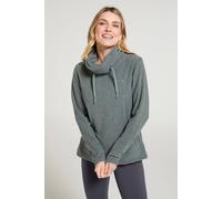 Mountain Warehouse Hebridean Womens Cowl Neck Fleece - Breathable Sweater, Brushed Inner & Two Front Pockets - Ideal For Spring Summer, Travel & Outdoors Dark Khaki Women's Size 6