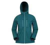 Mountain Warehouse Helsinki Womens Softshell Jacket - Water Resistant Ladies Casual Coat, Easy Care - Best for Walking, Outdoors, Hiking & Trekking Teal Women's Size 8