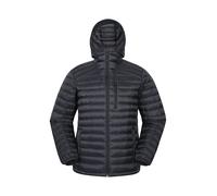 Mountain Warehouse Henry II Mens Down Padded Jacket - Water Resistant Puffer Coat, Insulated Winter Wear - Clothing for Outdoor & Travel Jet Black XS