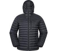 Mountain Warehouse Henry II Mens Down Padded Jacket - Water Resistant Puffer Coat, Insulated Winter Wear - Clothing for Outdoor & Travel Jet Black XS