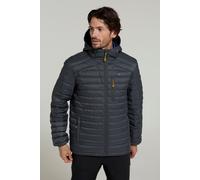Mountain Warehouse Henry II Mens Down Padded Jacket - Water Resistant Puffer Coat, Insulated Winter Wear - Clothing for Outdoor & Travel Grey XS