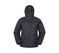 Mountain Warehouse 'Henry II' Mens Down Padded Jacket Water Resistant Hooded Puffer Winter Coat Black Nylon - Size 4XL