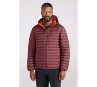 Mountain Warehouse 'Henry II' Mens Down Padded Jacket Water Resistant Hooded Puffer Winter Coat Burgundy Nylon - Size 2XL