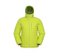 Mountain Warehouse Henry II Mens Down Padded Jacket - Water Resistant Puffer Coat, Insulated Winter Wear - Clothing for Outdoor & Travel Lime XXS