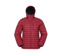 Mountain Warehouse Henry II Mens Down Padded Jacket - Water Resistant Puffer Coat, Insulated Winter Wear - Clothing for Outdoor & Travel Dark Red XS